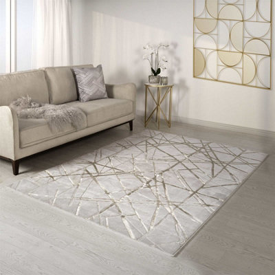 Mica Abstract Easy to Clean Modern Rug for Living Room, Bedroom and Dining Room-160cm X 230cm