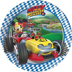 Mickey Mouse And The Roadster Racers Paper Mickey Mouse Disposable Plates (Pack of 8) Multicoloured (One Size)