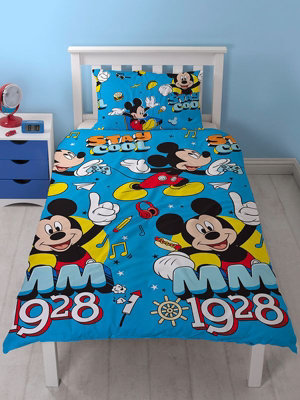 Mickey Mouse Cool Single Duvet Cover and Pillowcase Set