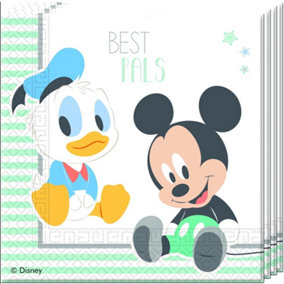 Mickey Mouse & Friends 2 Ply Napkins (Pack of 16) White/Blue (One Size)