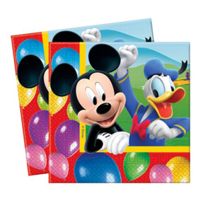 Mickey Mouse & Friends Donald Duck Napkins (Pack of 20) Multicoloured (One Size)