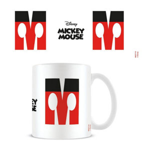 Mickey Mouse M Alphabet Mug White/Black/Red (One Size)