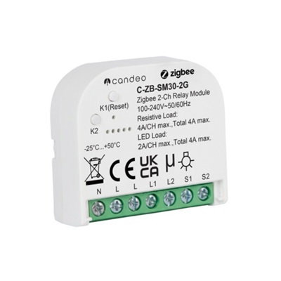 Micro 2-Gang Zigbee Switch Module