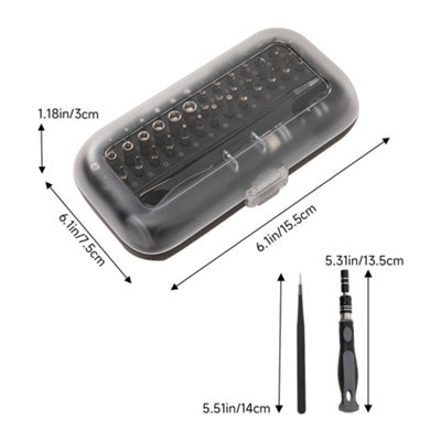 Micro Screwdriver Set 48 in 1 Precision Electronics Tool Kit Screwdriver Kit for PC, Tablet, Phone Multi Bit Driver Case