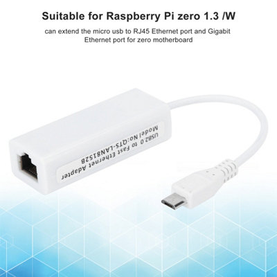 Micro USB to RJ45 Ethernet Adapter for Raspberry Pi Zero 1.3/W Motherboard
