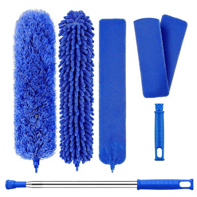Microfiber Extendable Duster Set 100in Handle Bendable Cleaning ...