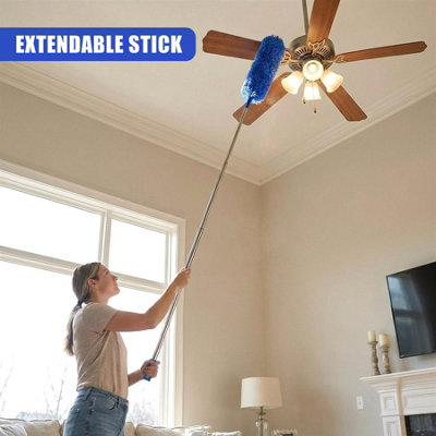 Microfiber Extendable Duster Set 100in Handle Bendable Cleaning ...