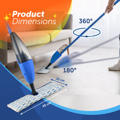 Microfiber Spray Mop for Floor Cleaning Rotating Mop with Refillable ...