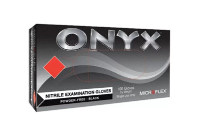 Microflex Nitrile Disposable Gloves Xl Onyx N64 100Pc Powder Free