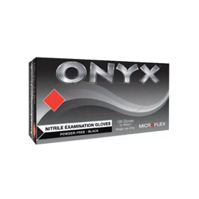 Microflex Nitrile Disposable Gloves Xl Onyx N64 100Pc Powder Free