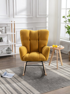 Upholstered rocking chairs hot sale for living room