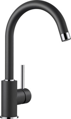 MIDA Silgranit-Look mixer with 360 swiveling spout, Anthracite