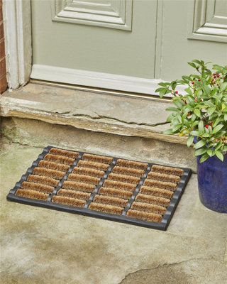 Middleton Heavy Duty 40 x 60cm Wire Large Rubber & Coir Rod Doormat