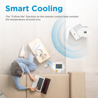 Midea 2.6kW 9000 BTU Portable Air Conditioning Unit White - MPPHA-09CRN7-MID-WH - 6