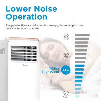 Midea 2.6kW 9000 BTU Portable Air Conditioning Unit White - MPPHA-09CRN7-MID-WH - 7