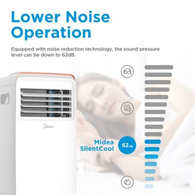 Midea 2.6kW 9000 BTU Portable Air Conditioning Unit White - MPPHA-09CRN7-MID-WH - 9