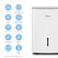 Midea 20L Electric Laundry Dehumidifier for home 52m² removes Mould Damp Odour