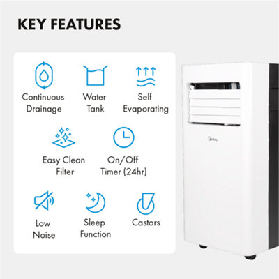 Midea Comfee 7000 BTU Portable Air Conditioner - White - MPPH-07E - 4