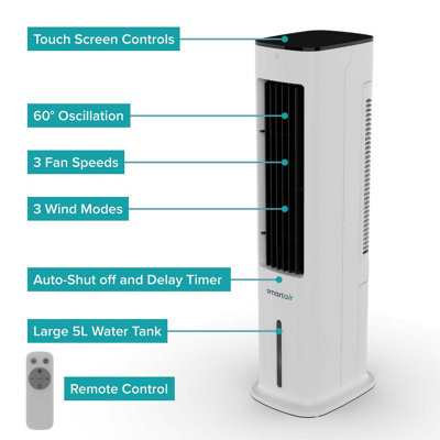 Midea Smart-Air Fast Chill Tower Fan & Air cooler XL - 8