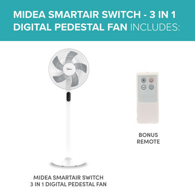 Midea Smart-Air Switch 2 in 1 Freestanding Fan