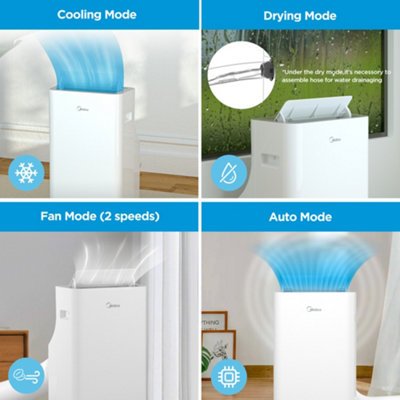 Midea Smart Portable Air Conditioner 9000 BTU - WiFi, Smart Home & App ...