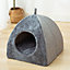 Midium Triangular Pet Bed Cat Igloo Kitten Cave Dog Cat House with Soft Plush
