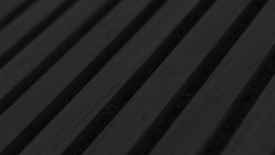 Midnight Black Acoustic Slat Wall Wood Panel