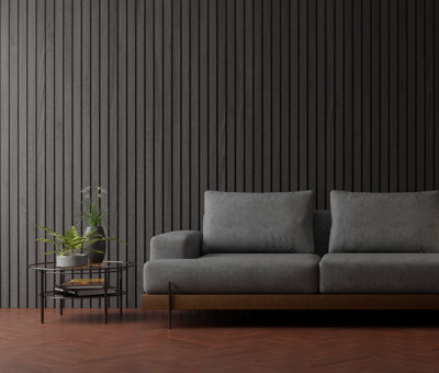 Midnight Black Oak Acoustic Wood Slat Panel - Grand