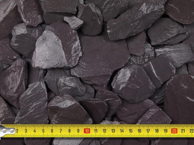 Midnight Blue Slate Chippings 40mm - Bulk Bag (800kg) - 3