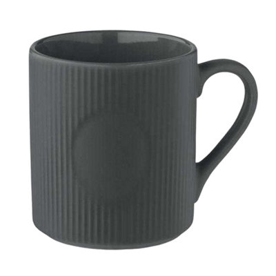 MidOcean Ribbed Ceramic 340ml Mug Stone Grey (One Size)