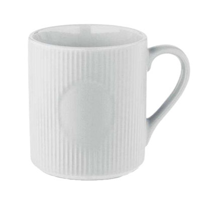 MidOcean Ribbed Ceramic 340ml Mug White (One Size)