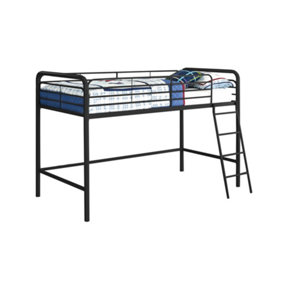 Midsleeper bunk bed in black, single
