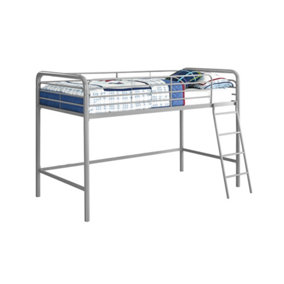 Midsleeper bunk bed in silvergrey, single