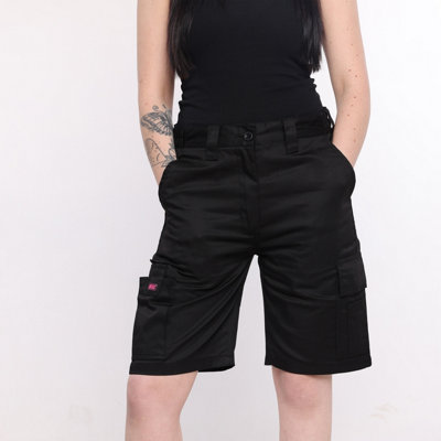 MIG Ladies Black Cargo Combat Work Shorts (12)