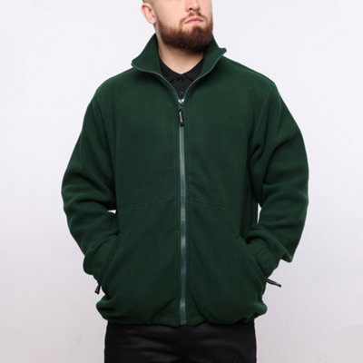 MIG Mens Bottle Green Fleece Jacket (2XL)