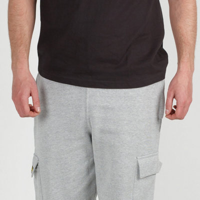 MIG Mens Grey Cargo Jogging Bottom Work Shorts (M)
