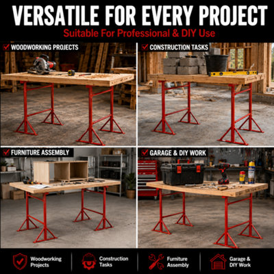 Mighty Builders Trestle - Band Stands 690Kg SWL/(Size 3(1.04m-1.77m))