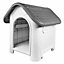 Mighty Plastic Pet Cat Kennel For Indoor And Outdoor - GREY