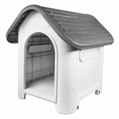 Mighty Plastic Pet Cat Kennel For Indoor And Outdoor GREY