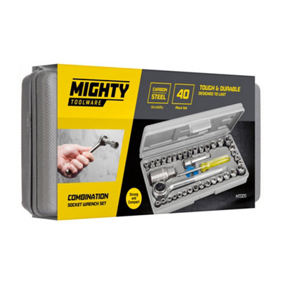 Mighty Tools 40pc Professional Socket Driver Set 1/4" & 3/8"