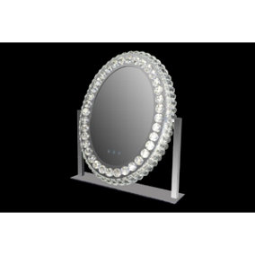 MiHOMEUK Daisy LED Vanity Table Mirror with Chrome Base