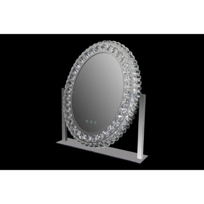 MiHOMEUK Daisy LED Vanity Table Mirror with Chrome Base