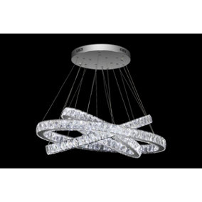 MiHOMEUK Galactic 3 Ring Acrylic Crystal LED Chandelier