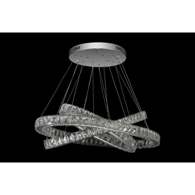 MiHOMEUK Galactic 3 Ring Acrylic Crystal LED Chandelier