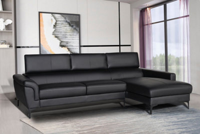 Genuine leather deals corner couches