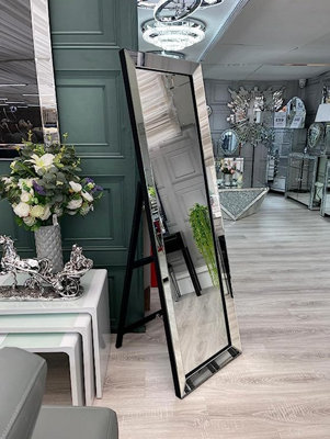 MiHOMEUK Silver Freestanding Floor Mirror with Kickstand DIY
