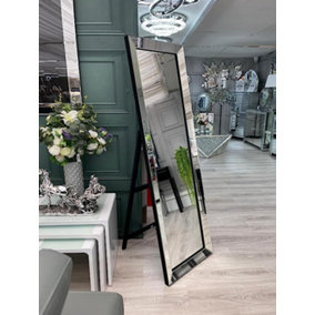 MiHOMEUK Silver Venetian Freestanding Floor Mirror with Kickstand