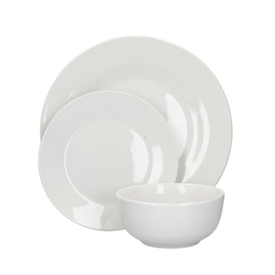 Mikasa Alexis Porcelain 12-Piece White Dinner Set