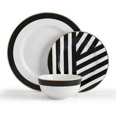 Mikasa Luxe Deco 12 Piece Dinner Set