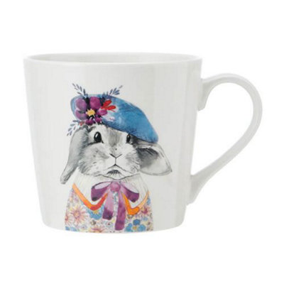 Mikasa Tipperleyhill Rabbit Print 380ml Mug